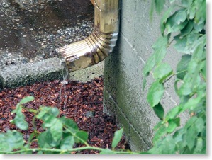 downspout too close to the foundation can cause high moisture in walls