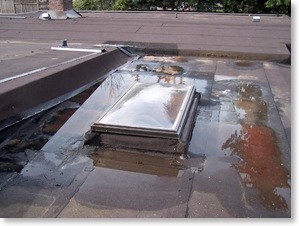 pooling water on roof - we find the source of the problem