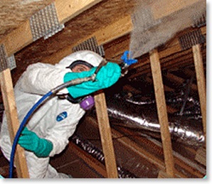 remediation of attic - oxidative fog treatment being applied